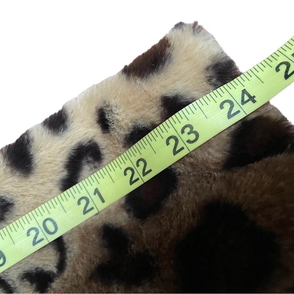 Cavalini Faux Fur Leopard Print Midi Coat Size Large - Picture 12 of 14